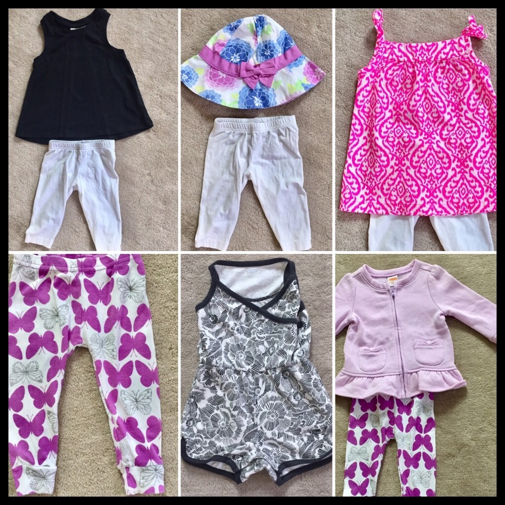 6 Piece- 6-12 mos. baby girl separates bundle